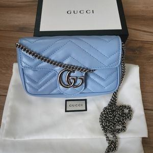 🩵Authentic Gucci GG Marmont Super Mini 🩵